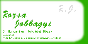 rozsa jobbagyi business card