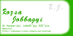 rozsa jobbagyi business card